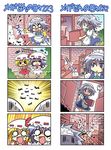  &gt;_&lt; 3girls 4koma :d ? ^_^ bat_wings bug closed_eyes cockroach colonel_aki comic flandre_scarlet hat insect izayoi_sakuya maid multiple_4koma multiple_girls o_o open_mouth remilia_scarlet silent_comic smile spoken_question_mark sweatdrop tears touhou translated wings xd 