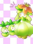  crown flower lilligant nintendo petilil petlil plant_girl pokemon yellow_eyes 