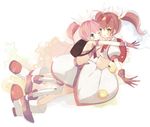  backpack bad_id bad_pixiv_id bag blue_eyes brown_hair cosplay gloves hoshikuzu_witch_meruru hug kurusu_kanako long_hair magical_girl meruru_(oreimo) meruru_(oreimo)_(cosplay) mikuri_yoru multiple_girls ore_no_imouto_ga_konna_ni_kawaii_wake_ga_nai pink_hair randoseru twintails yellow_eyes 