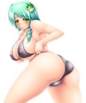  ass breasts harumi_(harumix) highres kochiya_sanae large_breasts solo swimsuit touhou 