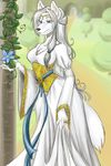  canine cherushi classy corset dress emperess female flower kumori solo tiara white wolf 