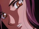  amber_eyes devilman devilman_lady female konno_hitomi lips long_hair naughty_face purple_hair smile solo 