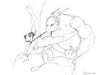  anus bdsm bondage breasts claws cum demon dragon female horns leash male multi_cock muzzle necrodrone necrodrone_(character) nipples nude penis piercing pussy rubbing scalie size_difference straight tail teasing wings 