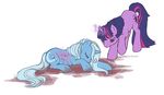  duo equine female feral friendship_is_magic guro healing horn horse magic mammal my_little_pony noel pony trixie_(mlp) twilight_sparkle_(mlp) unicorn wounded 