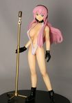  big breasts figure large_breasts long_hair megurine_luka microphone pink_hair vocaloid 