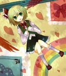  bad_id bad_pixiv_id green_eyes green_hair highres konpaku_youmu kusada_souta ribbon solo touhou 