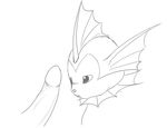  animated cum cum_in_mouth cum_inside disembodied_penis eeveelution gif koba male nintendo oral penis plain_background pok&#233;mon pok&eacute;mon vaporeon video_games white_background 