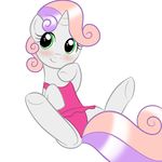  cub equine female feral friendship_is_magic horn horse kloudmutt mammal my_little_pony one-piece_swimsuit solo sweetie_belle_(mlp) swimsuit unicorn young 