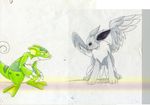  aireon canine chromatic_background fak&#233;mon keishinkae lizard mammal nintendo pok&#233;mon pok&eacute;mon reptile scalie video_games wings 