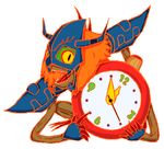  chibi clock diablomon diaboromon digimon lowres oekaki 