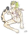  2003 b_dog blonde_hair bra breasts chest_tuft claws ear_tufts exposed feline female hair leopard long_blonde_hair long_hair long_yellow_hair looking_at_viewer nipples nude panties pussy side-tie_panties sitting skimpy snow_leopard solo spots tail underwear undressing yellow_eyes yellow_hair 