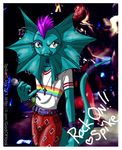  flaming gay jax_the_bat male piercing rainbow scalie 