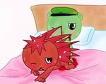  bear bed beret blanket blood blush buckteeth covers female flaky flippy green_body hair hair_tuft happy_tree_friends hat male mammal one_eye_closed penetration pillow plain_background porcupine quills red_hair rodent sex sheets straight sweat toony unknown_artist vaginal vaginal_penetration white_background 