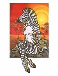  bix707 equine female nude outcrop pinup sitting solo sunset zebra 