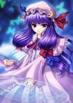  bad_id bad_pixiv_id blood book bug butterfly crescent hat igapon insect magic_circle patchouli_knowledge purple_eyes purple_hair serious solo touhou 