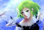  bad_id bad_pixiv_id bubble dress fish green_eyes green_hair gumi hazuki_(azana) solo underwater vocaloid 