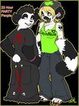  chest_tuft dox female heterochromia holly_massey juggalo lemur male panda pants tail tank_top zeriara_(character) 