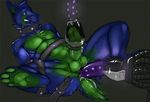  anal anal_penetration anus balls bdsm blue_fur blue_hair bondage bound chest_tuft claws clenched_teeth collar coolar cum cum_circulation digitigrade dildo erection forced_orgasm fur green_eyes green_penis gritted_teeth hair hindpaw lindserton male milking nude paws penetration penis penis_milking plain_background sex_toy soles solo spread_legs spreading tail technophilia teeth toes tojo_the_thief tuft 