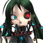  3d animated animated_gif calne_ca creepy cyborg deino gif green_hair heterochromia karune_calcium lowres maeda_koutarou 