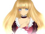  beatrice blonde_hair blue_eyes choker dress long_hair ribbon solo tears umineko_no_naku_koro_ni werq1996 