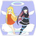  angel dress goth gothic halo panty_&amp;_stocking_with_garterbelt panty_(character) panty_(psg) stocking_(character) stocking_(psg) wings 