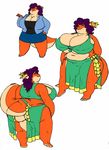  bbw big_butt breasts butt chubby female huge_butt obese overweight plain_background scalie solo vdisco white_background 