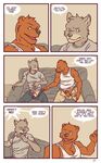  artdecade bear big_muscles canine cock_pointing_towards_viewer comic english_text erection gay grizzly_bear male mammal masturbation muscles only_if_you_kiss penis retracted_foreskin text uncut what wolf 