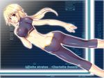  ass blonde_hair breasts butt_crack cameltoe charlotte_dunois crop_top highres infinite_stratos large_breasts midriff skin_tight takelu 