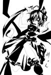  absurdres greyscale hairband highres konpaku_youmu konpaku_youmu_(ghost) monochrome natsuru08 solo sword touhou weapon 