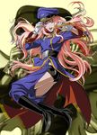  blonde_hair blue_eyes cp_o gloves highres long_hair macross macross_frontier microphone sheryl_nome solo very_long_hair 