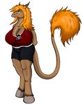  anthro big breasts chubby curves curvey equine fat female ginger gingie horse hyper mammal overweight plain_background salkridgh solo white_background 
