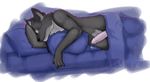  bed canine male nude precum sleeping thundergrey wolf 