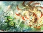  cloud clouds enu7 nine_tails ninetales nintendo pokemon politoed sunlight 