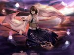  brown_hair detached_sleeves final_fantasy final_fantasy_x hakama holding holding_wand japanese_clothes purple_hakama pyrefly solo staff wand yuna_(ff10) z-epto_(chat-noir86) 