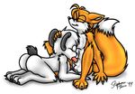  1999 balls canine claws eyes_closed fellatio female fox kitsune male miles_prower mobian multiple_tails oral oral_sex orange penis sex short_tail sonic_(series) stephanie_aloisio straight tail white 