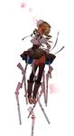  bad_id bad_pixiv_id blonde_hair gun mahou_shoujo_madoka_magica rifle simple_background skirt solo teyrapak thighhighs tomoe_mami weapon 