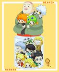  aikawa_love arrancar black_hair black_sclera bleach blonde_hair book brown_eyes chibi doll facial_hair glasses green_eyes green_hair hirako_shinji jar kon kuna_mashiro kurosaki_ichigo mirumiru15 muguruma_kensei mustache neliel_tu_oderschvank nelliel_tu_odelschwanck ootoribashi_roujuurou orange_eyes orange_hair otoribashi_rojuro person_in_container pink_hair sarugaki_hiyori scarf shirosaki_hichigo silver_hair sitting trapped ushoda_hachigen ushouda_hachigen vizard white_hair yadoumaru_lisa yellow_eyes 