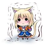  :3 animal_ears blonde_hair cat_ears cat_tail chibi extra_ears fang hoshizuki_(seigetsu) kemonomimi_mode mizuhashi_parsee puru-see scarf solo tail tears touhou trembling 