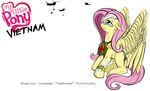  &#9764; arm_band bandage blue_eyes cutie_mark equine female feral fluttershy_(mlp) friendship_is_magic hair horse knife mammal medic my_little_pony needles pegasus pink_hair plain_background pony solo unknown_artist vietnam white_background wings 
