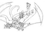  andres_chung_jr anthroness casts dragon dragonmorph female male orgy scalie selena sketch straight 