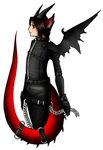  collar demon dragon human leather male scalie solo wingless_chimera wings 