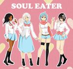  black_star dark_skin death_the_kid genderswap kilik_lunge soul_eater soul_eater_(character) soul_eater_evans 