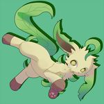  big_eyes ears eeveelution eyes kururi_itachi leaf_tail leafeon nintendo paws pok&#233;mon pok&eacute;mon solo tail video_games 