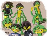  blush fel greenmonkey inconsistent male model_sheet monkey nude penis sheath solo uncut 