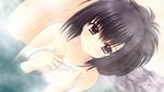  bath black_hair blush game_cg hananomiya_ako nishimata_aoi nude onsen purple_eyes sekai_seifuku_kanojo towel 