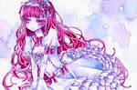  bad_id bad_pixiv_id bow dress gothic_lolita lolita_fashion long_hair miri_(tobira_no_mukou) original red_hair solo 