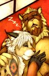  anthro cuddle cuddling duo feline feralise gay lion lynx male mammal sleeping 