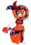  2008 alonzo_martin bandanna breasts female lips mobian pinup pose raised_arm shade_the_echidna silhouette skimpy solo sonic_(series) standing thigh_gap wide_hips 