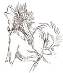  collar male monochrome nude raised_tail solo speed_(artist) tail 
