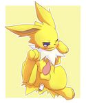  anal_masturbation anus balls big_ears big_eyes blush chabo cum ears eeveelution eyes jolteon male masturbation nintendo paws penis pok&#233;mon pok&eacute;mon sex_toy solo spreading tears vibrator video_games 